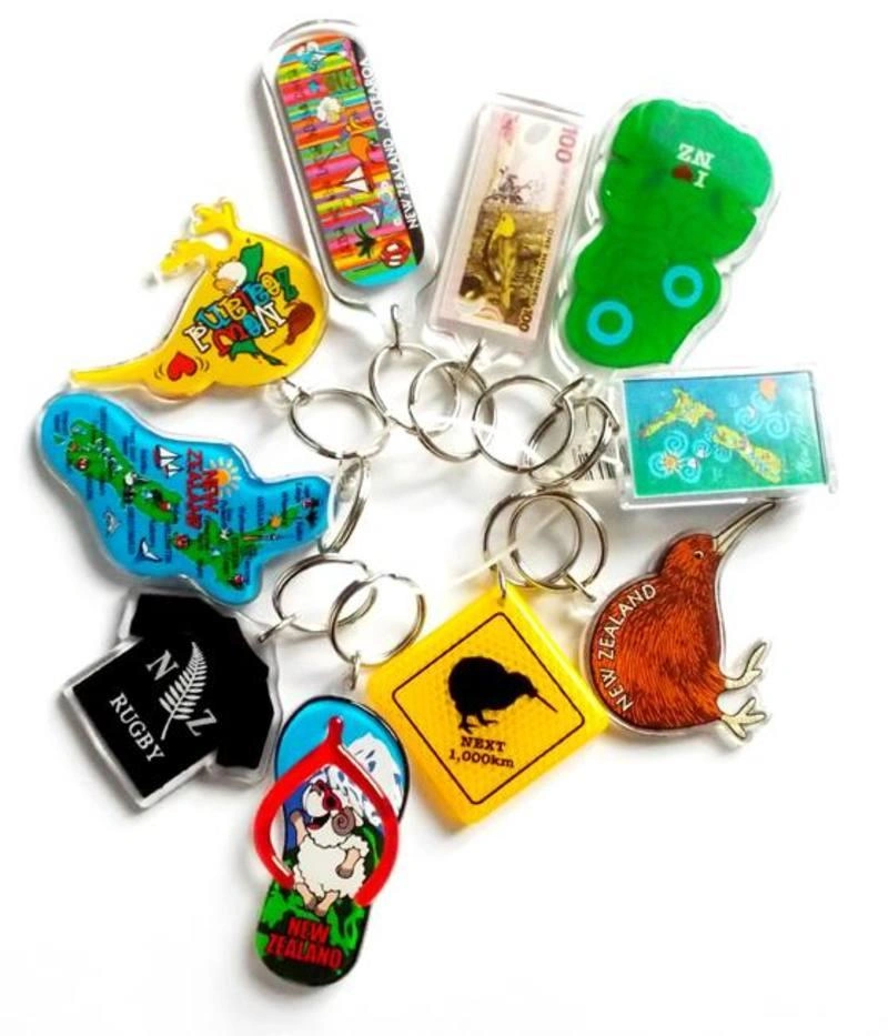 NZ Keyrings: A Colorful Dozen Pack of Kiwi Souvenirs, Perfect for Gifting and Collecting!